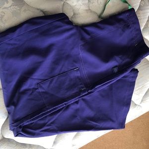 Purple & Green Carhartt scrub pants